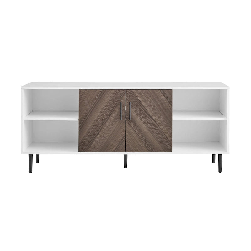 147-cm-TV-Schrank im modernen Stil mit Türen in Buchmatch-Optik