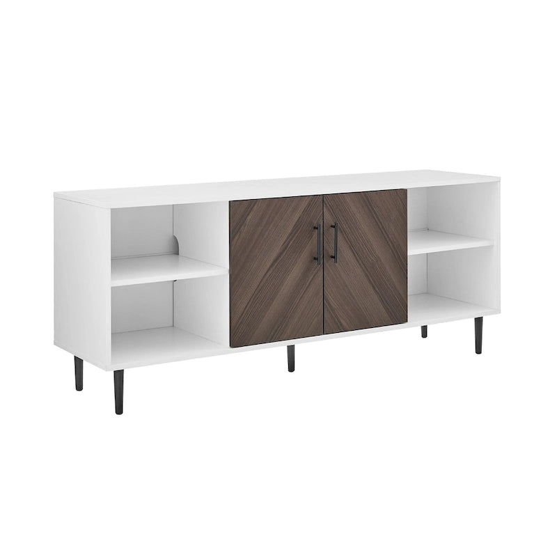 147-cm-TV-Schrank im modernen Stil mit Türen in Buchmatch-Optik