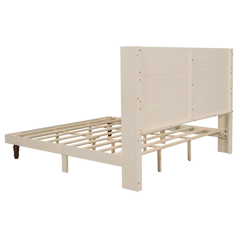 King-size platformbed met elegant hoog hoofdbord en comfortabele rugleuning