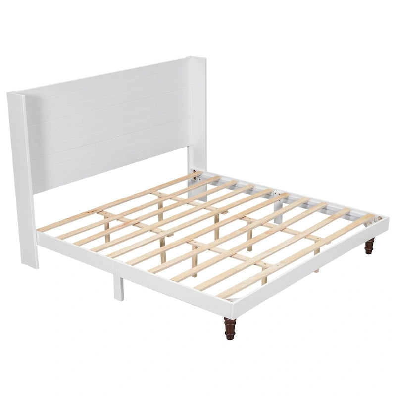 King-size platformbed met elegant hoog hoofdbord en comfortabele rugleuning