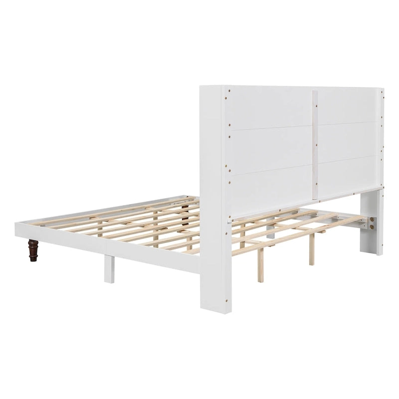 King-size platformbed met elegant hoog hoofdbord en comfortabele rugleuning