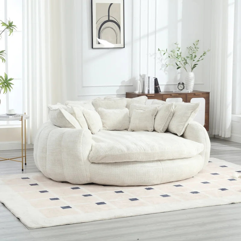 Cómodo sofá cama doble Loaf, sofá cama extragrande con reposabrazos