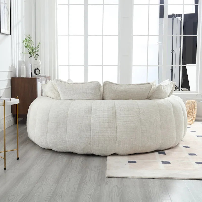 Bequemes Doppel-Schlafsofa in Laibungsform, übergroßes Schlafsofa mit Armlehnen