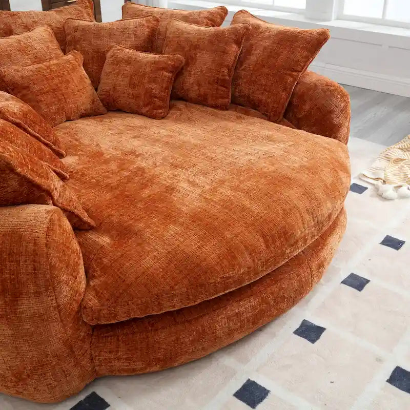 Bequemes Doppel-Schlafsofa in Laibungsform, übergroßes Schlafsofa mit Armlehnen