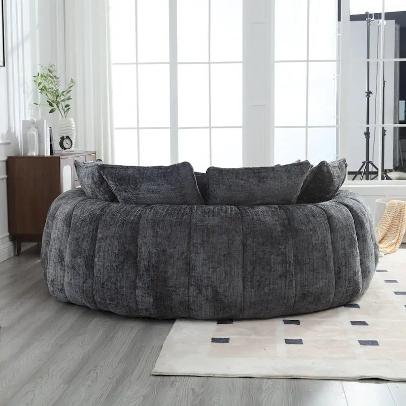 Bequemes Doppel-Schlafsofa in Laibungsform, übergroßes Schlafsofa mit Armlehnen