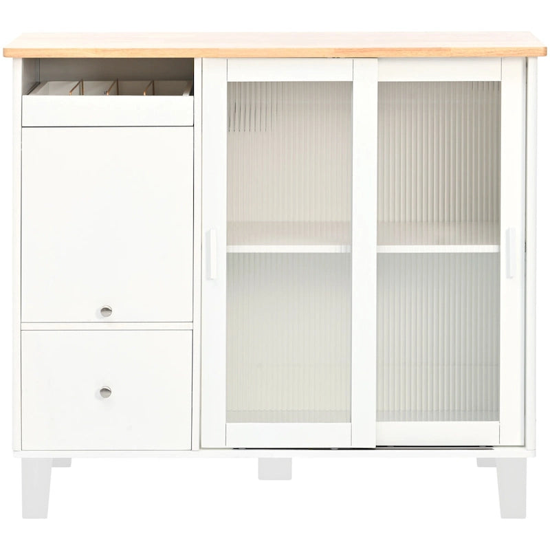 Isla de cocina con extensión abatible (no incluye taburete)