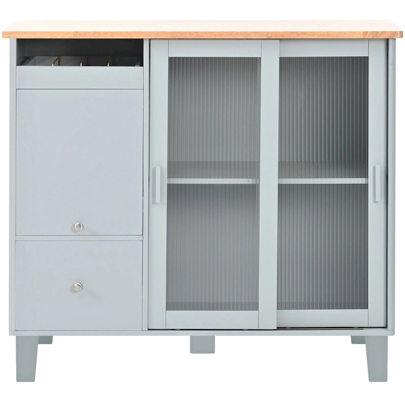 Isla de cocina con extensión abatible (no incluye taburete)