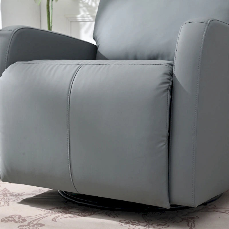 Sillón reclinable giratorio eléctrico de PU con giro de 270°, reclinación eléctrica de 95-160 y dos puertos USB - capacidad de 330lb