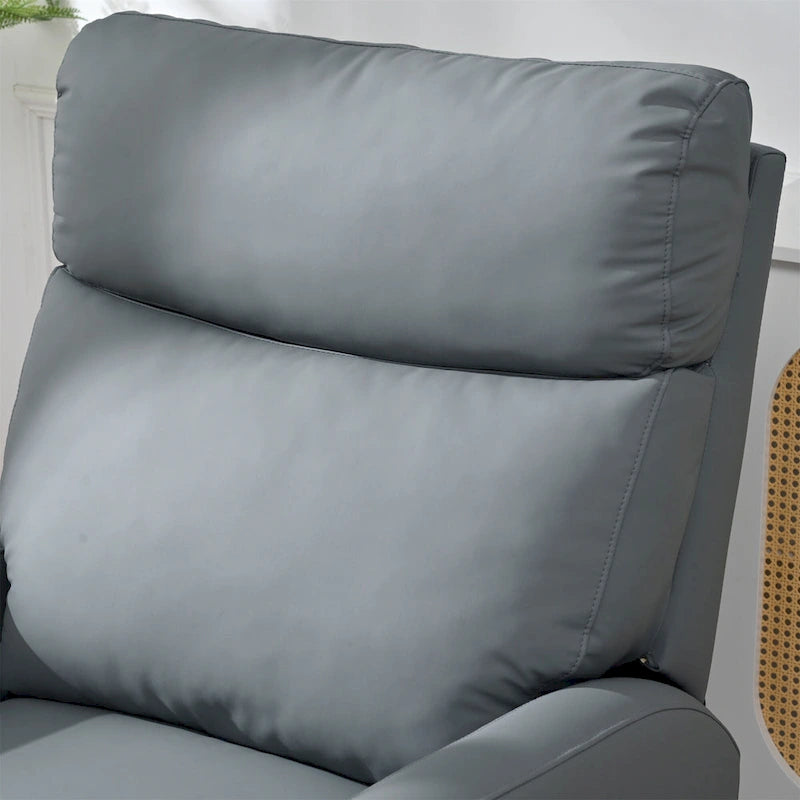 Sillón reclinable giratorio eléctrico de PU con giro de 270°, reclinación eléctrica de 95-160 y dos puertos USB - capacidad de 330lb