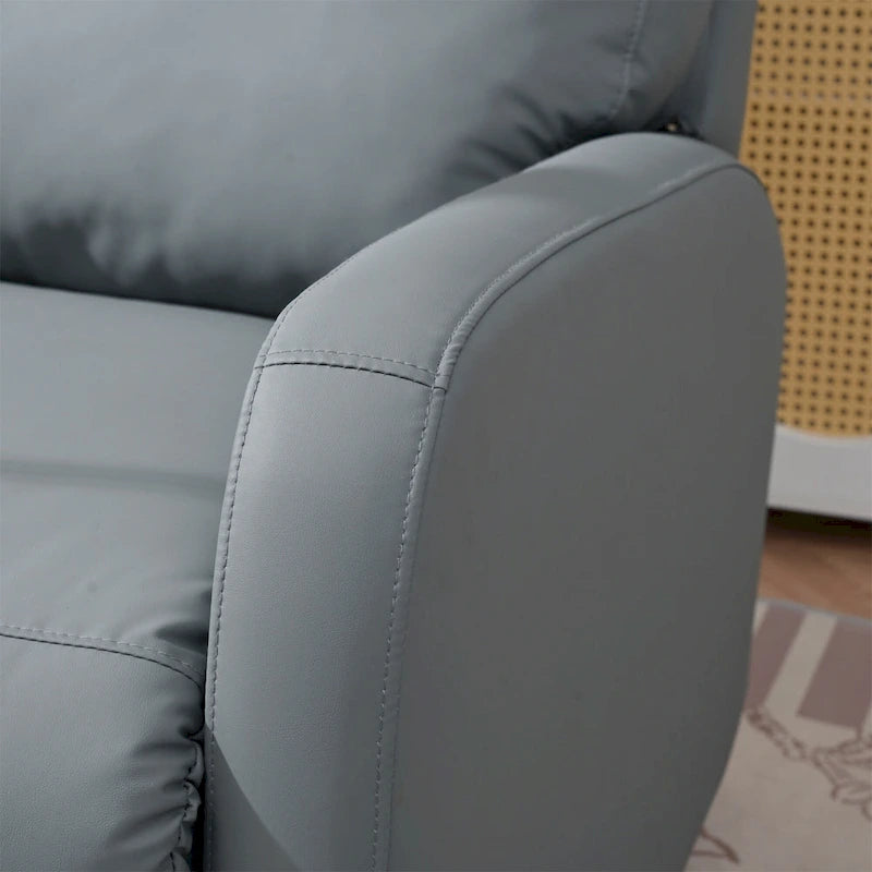 Sillón reclinable giratorio eléctrico de PU con giro de 270°, reclinación eléctrica de 95-160 y dos puertos USB - capacidad de 330lb