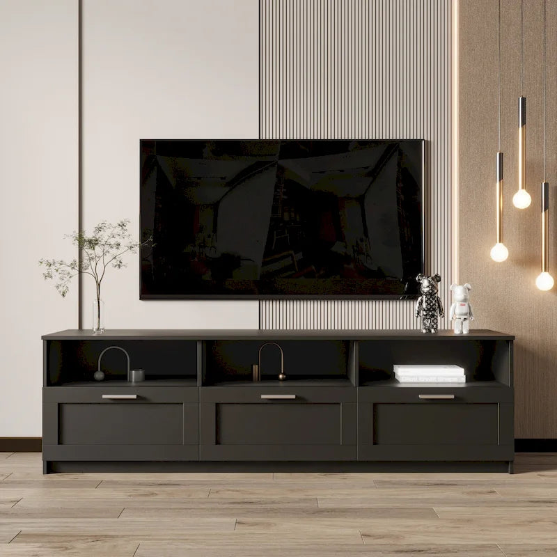 Mueble de TV minimalista moderno, soporte para TV de 80 pulgadas