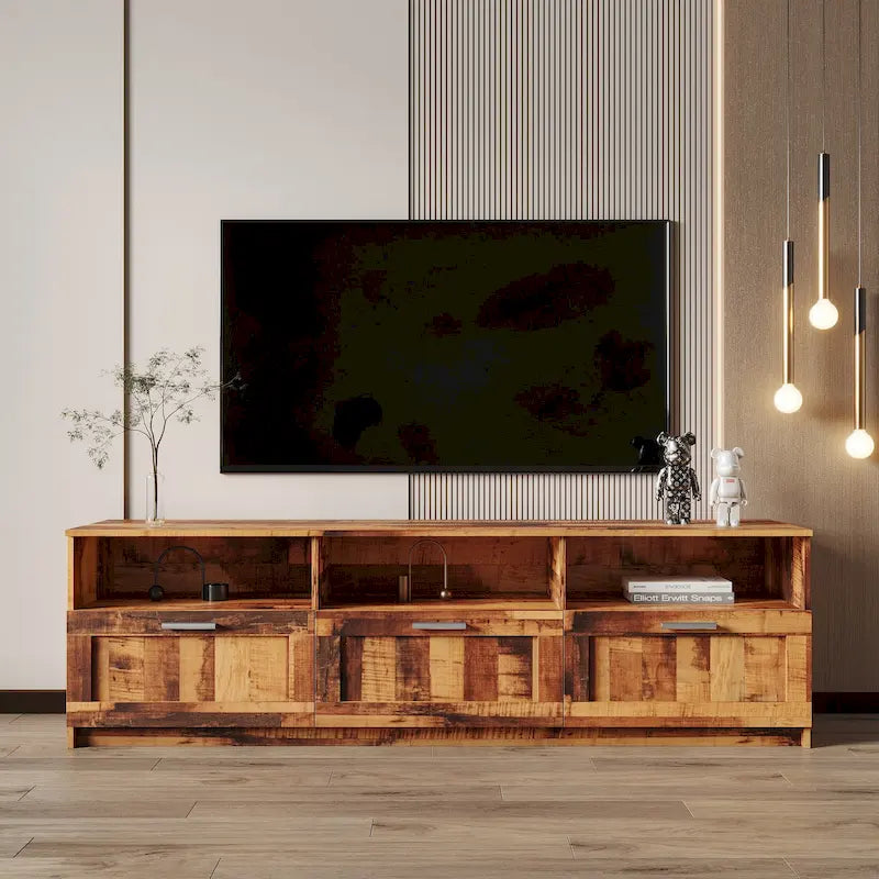 Mueble de TV minimalista moderno, soporte para TV de 80 pulgadas