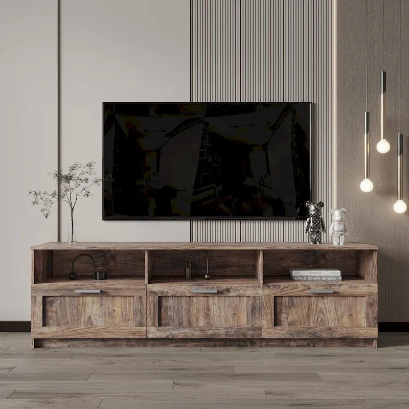 Mueble de TV minimalista moderno, soporte para TV de 80 pulgadas