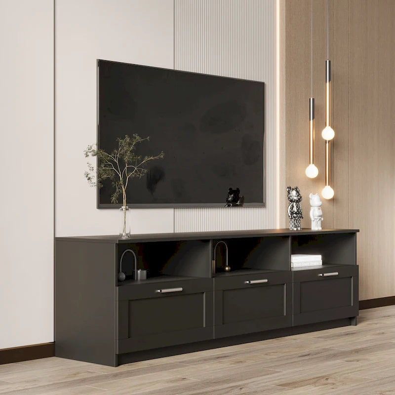 Moderner minimalistischer TV-Schrank, 80-Zoll-TV-Ständer