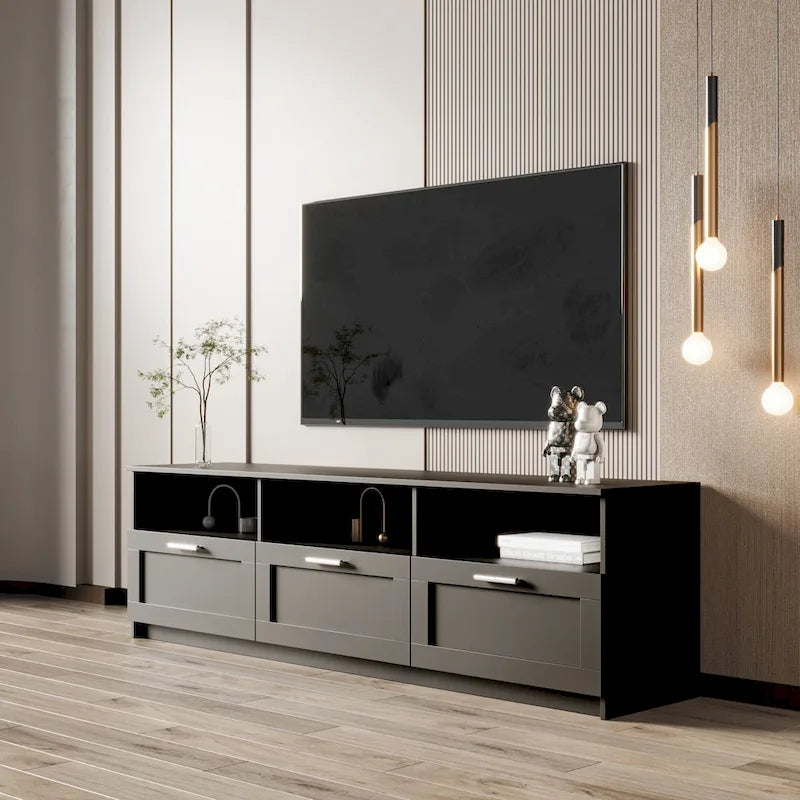 Moderner minimalistischer TV-Schrank, 80-Zoll-TV-Ständer