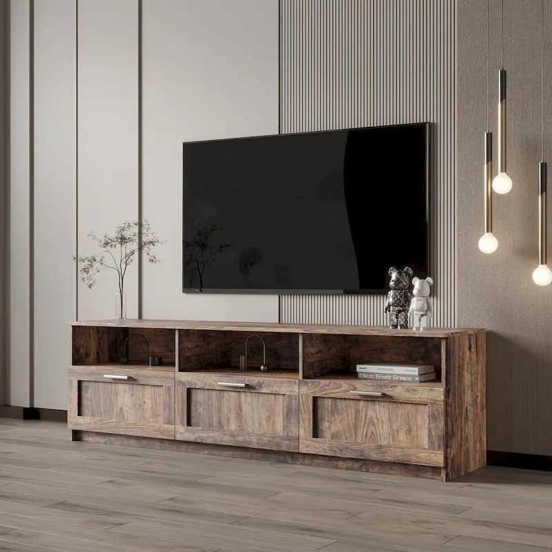 Moderner minimalistischer TV-Schrank, 80-Zoll-TV-Ständer