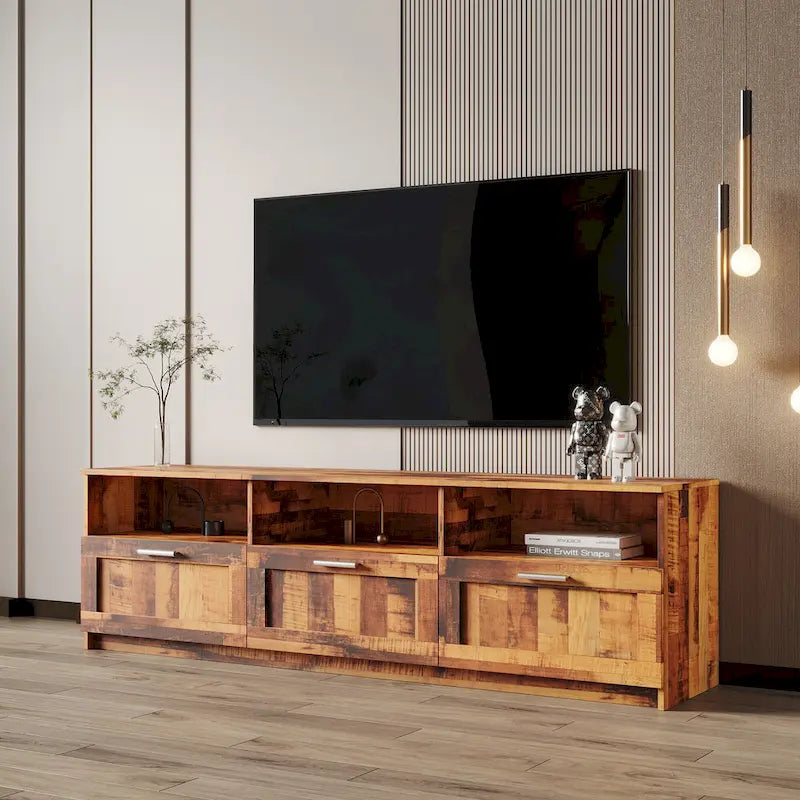 Moderner minimalistischer TV-Schrank, 80-Zoll-TV-Ständer