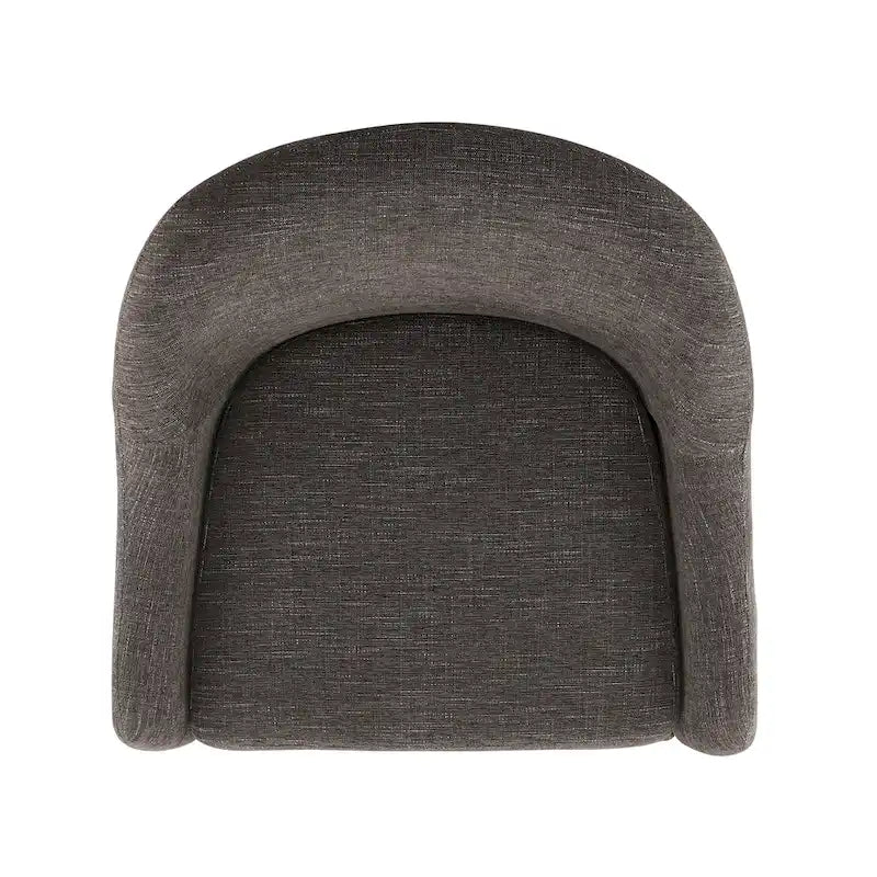 Sillón decorativo giratorio tapizado con base cromada