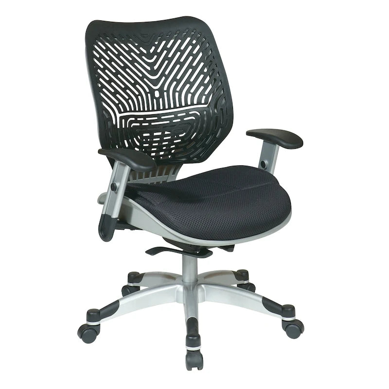 Silla de oficina autoajustable con asiento de malla y brazos ajustables