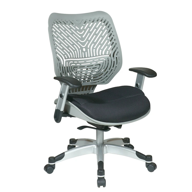 Silla de oficina autoajustable con asiento de malla y brazos ajustables
