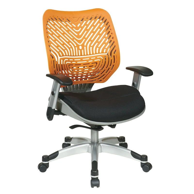 Silla de oficina autoajustable con asiento de malla y brazos ajustables