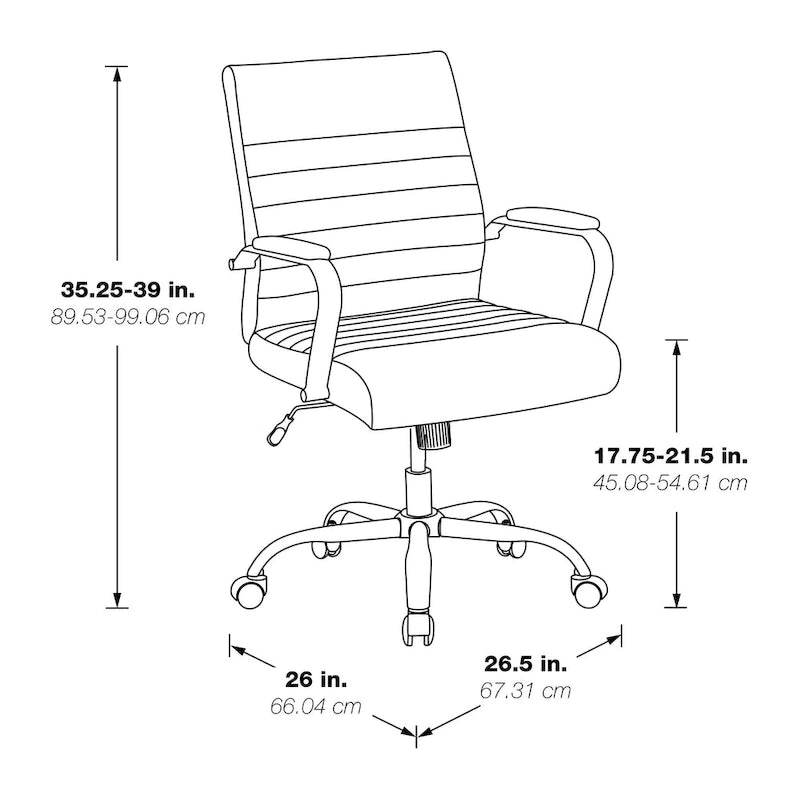Silla de oficina con respaldo medio