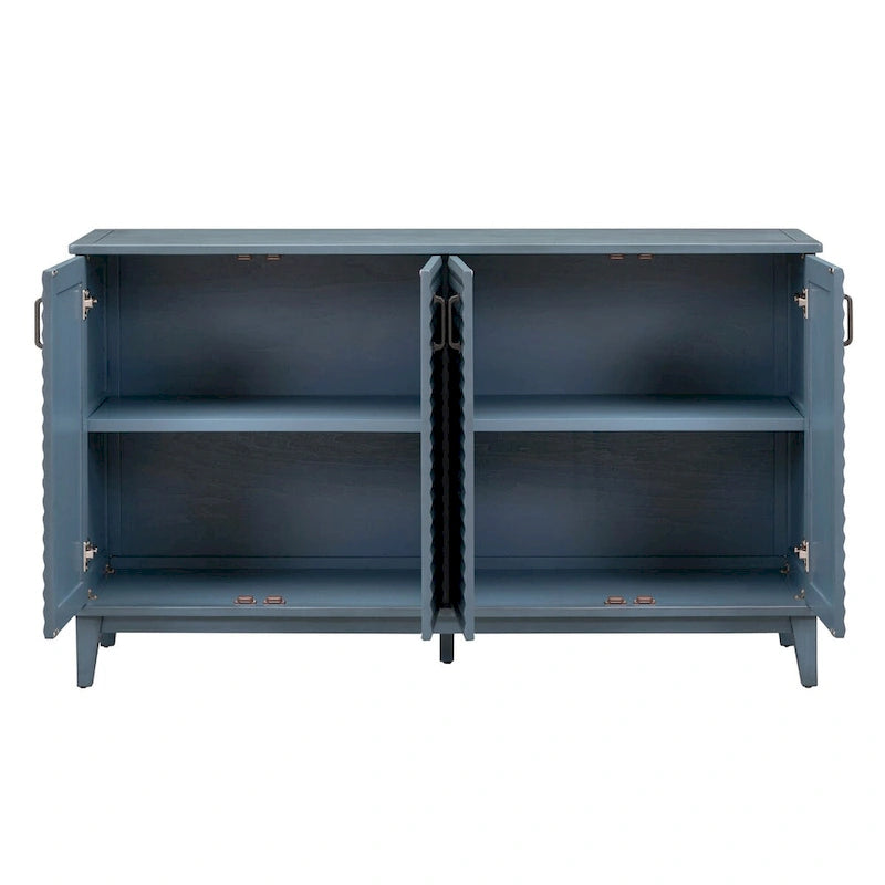 Credenza a 4 ante con ampio spazio contenitore e ripiani regolabili
