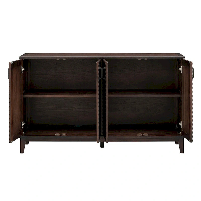 Credenza a 4 ante con ampio spazio contenitore e ripiani regolabili