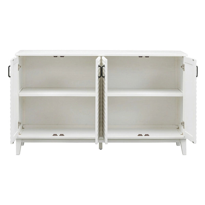 Credenza a 4 ante con ampio spazio contenitore e ripiani regolabili