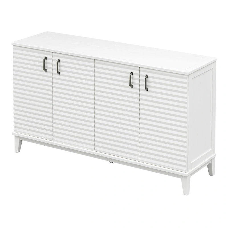 Credenza a 4 ante con ampio spazio contenitore e ripiani regolabili