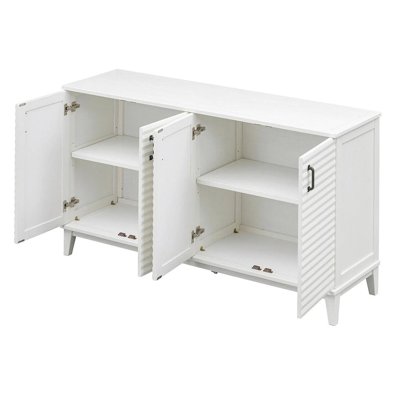 Credenza a 4 ante con ampio spazio contenitore e ripiani regolabili
