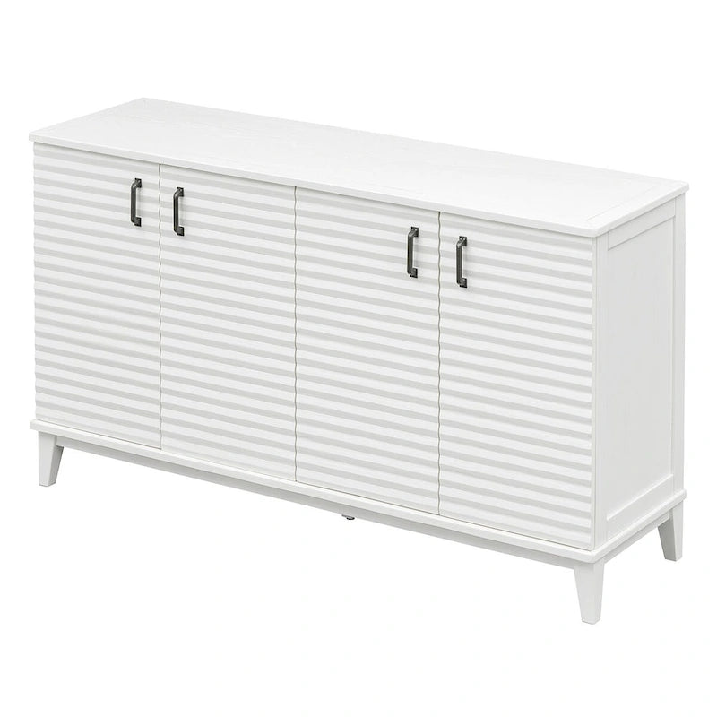 Credenza a 4 ante con ampio spazio contenitore e ripiani regolabili