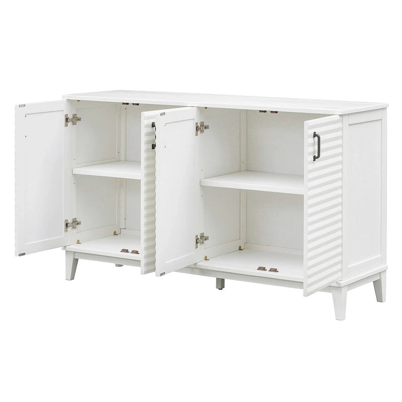 Credenza a 4 ante con ampio spazio contenitore e ripiani regolabili