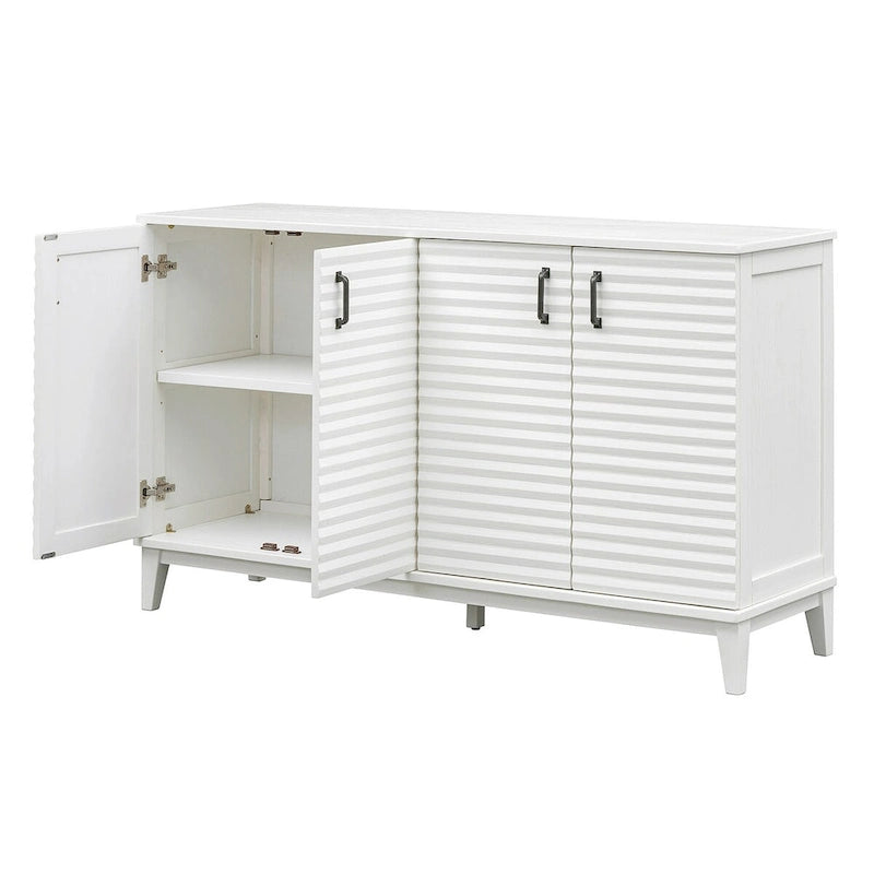 Credenza a 4 ante con ampio spazio contenitore e ripiani regolabili