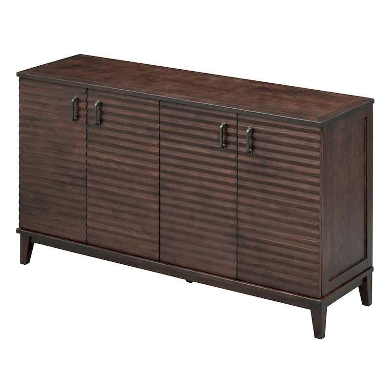 Credenza a 4 ante con ampio spazio contenitore e ripiani regolabili