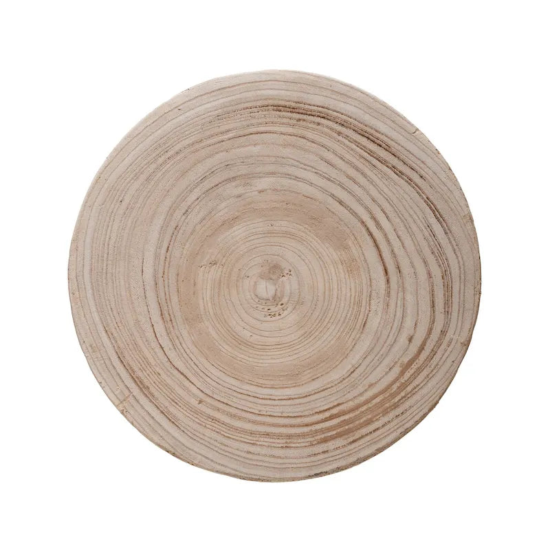 Taburete tallado de madera de paulownia