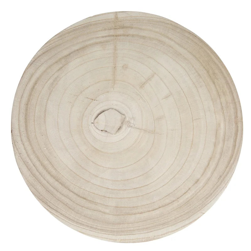 Taburete tallado de madera de paulownia