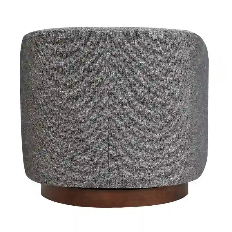 Sillón decorativo giratorio con base de madera maciza