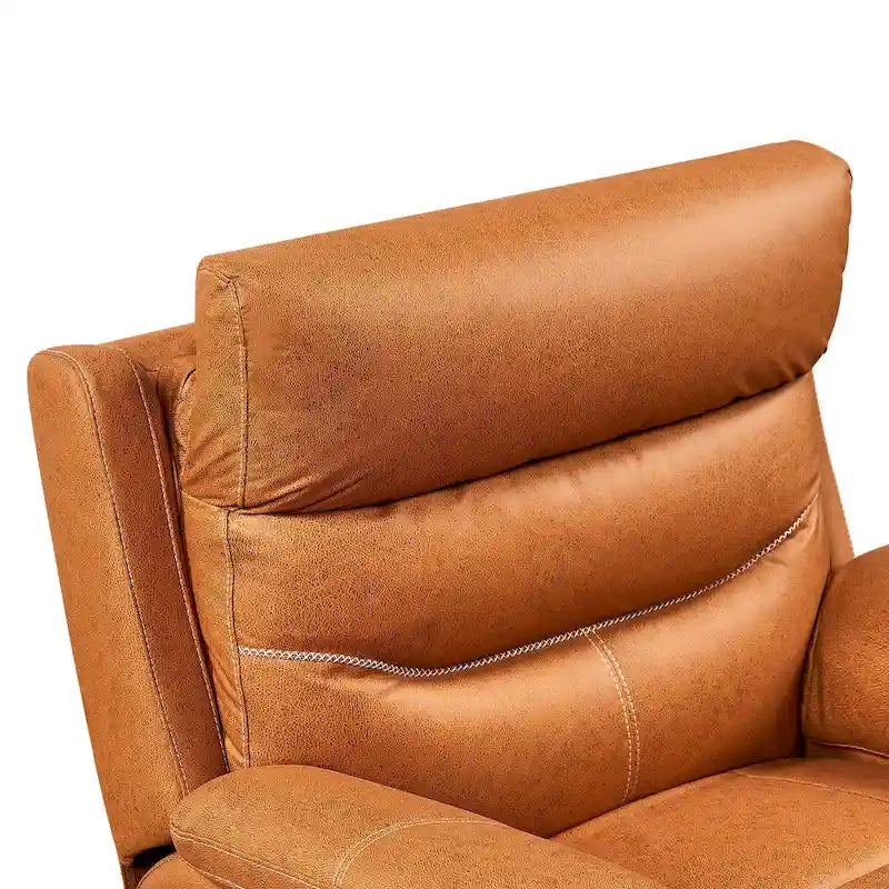 Sillón reclinable mecedor con dos motores, giratorio, reposacabezas eléctrico y carga USB