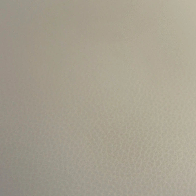 Pouf rettangolare in pelle da 30 pollici, grigio chiaro
