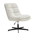 Silla de oficina giratoria sin brazos, con tapizado capitoné y altura ajustable