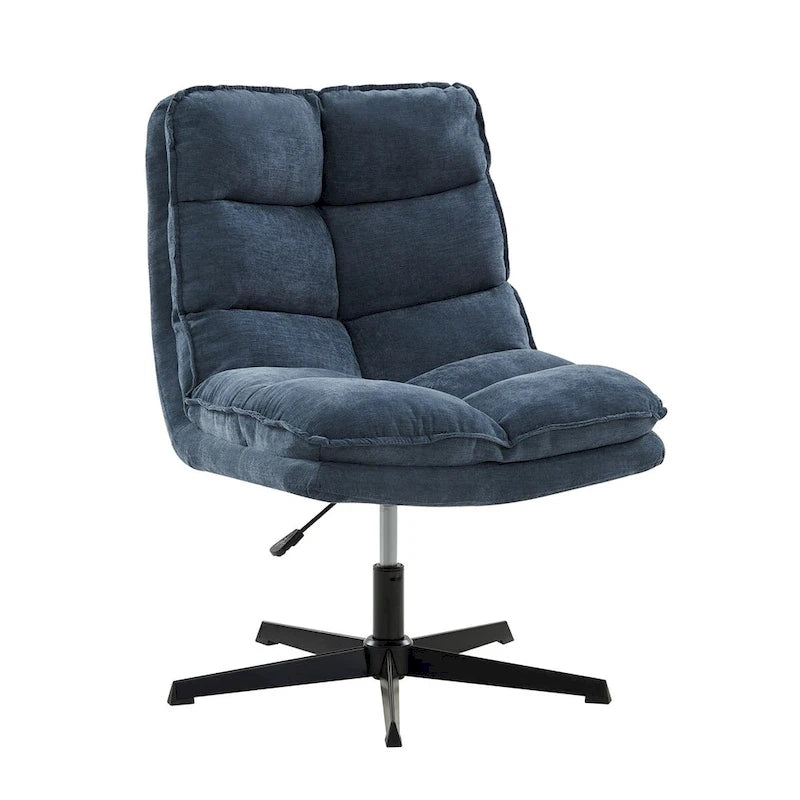 Silla de oficina giratoria sin brazos, con tapizado capitoné y altura ajustable
